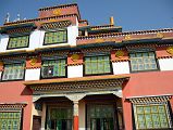 Pokhara Karma Dubgyu Chokhorling Monastery 05 Main Prayer Hall Side View